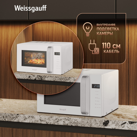 ������������� ���� Weissgauff MWO-430 White Glass