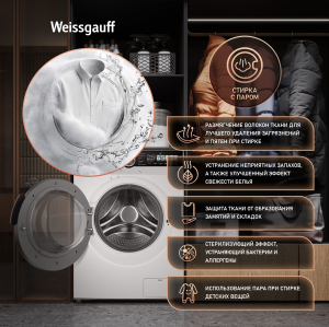 C��������� ������ � ���������� � ����� Weissgauff WM 45148 Color Touch Inverter Steam