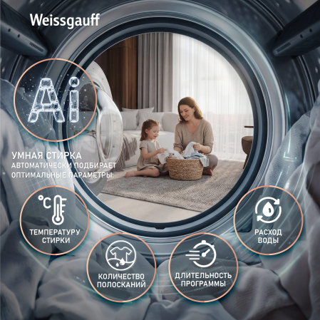 C��������� ������ � ���������� � ����� Weissgauff WM 39107 Full Touch Inverter Steam Black