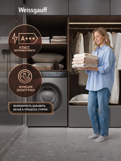 C��������� ������ � ���������� � ����� Weissgauff WM 39107 Full Touch Inverter Steam Grey