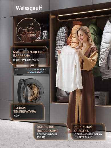 C��������� ������ � ���������� � ����� Weissgauff WM 39107 Full Touch Inverter Steam Grey
