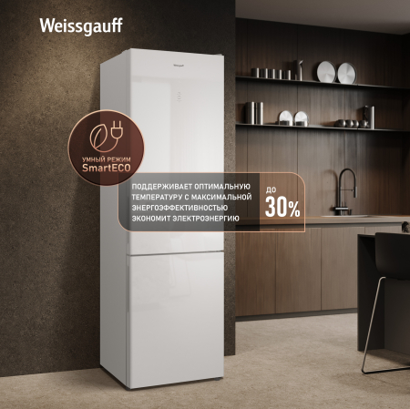 ��������������� ����������� � ���������� Weissgauff WRK 2000 Full NoFrost Inverter White Glass