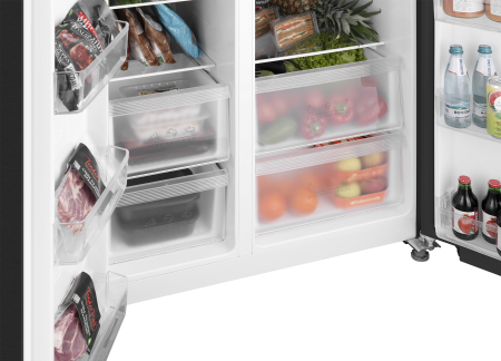 ��������������� ����������� � ���������� Weissgauff WSBS 550 Inverter NoFrost Dark Grey