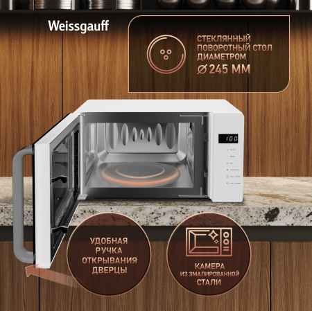 ������������� ���� Weissgauff MWO-430 White Glass