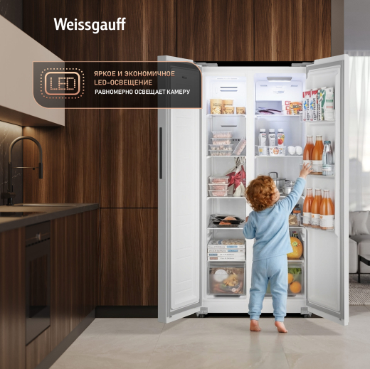 ��������������� ����������� � ���������� Weissgauff WSBS 410 Inverter NoFrost White