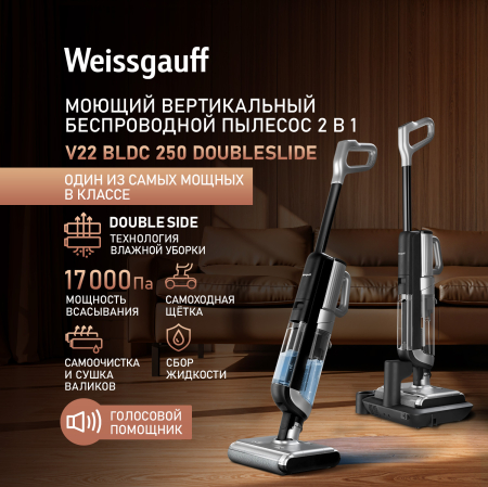 ������������ ������������ ������� ����� � ������� ������ (2 � 1) Weissgauff V22 BLDC 250 Graphite DoubleSide AquaPro SelfDry