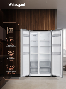 ��������������� ����������� � ���������� Weissgauff WSBS 550 Built-in NoFrost Inverter Inox