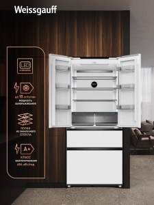 ��������������� ����������� Weissgauff WFD 450 Built-in Inverter NoFrost White Glass