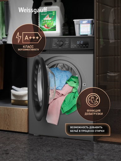 ���������� ������ � ���������� � ����� Weissgauff WM 4947 DC Inverter Steam Grey