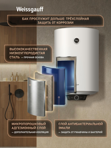��������������� ������������� Weissgauff WWH 80 Enamel Tank