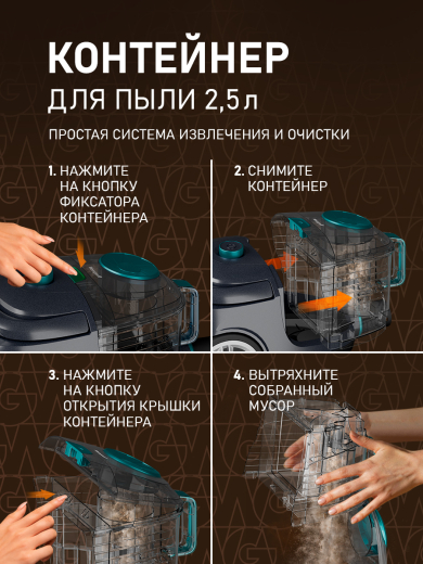 ����������� ������� Weissgauff WVC-2400 EasyClean G Turbo