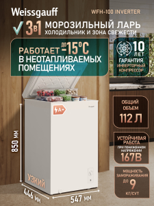 ����������� ���� � ���������� � �������� ������������ Weissgauff WFH-100 Inverter