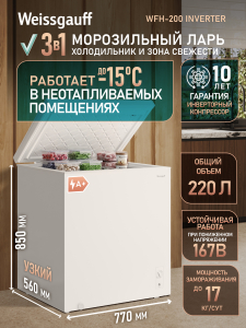 ����������� ���� � ���������� � �������� ������������ Weissgauff WFH-200 Inverter