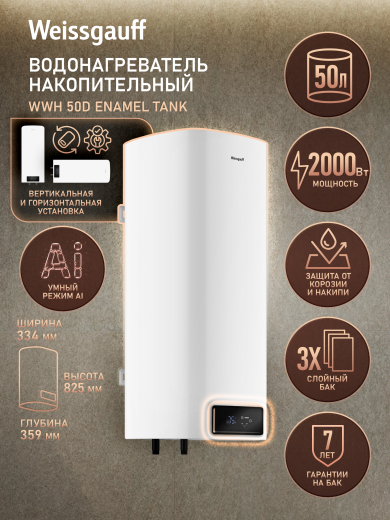 ��������������� ������������� Weissgauff WWH 50D Touch Enamel Tank