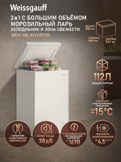 ����������� ���� � ���������� � �������� ������������ Weissgauff WFH-100 Inverter