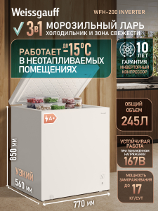����������� ���� � ���������� � �������� ������������ Weissgauff WFH-200 Inverter