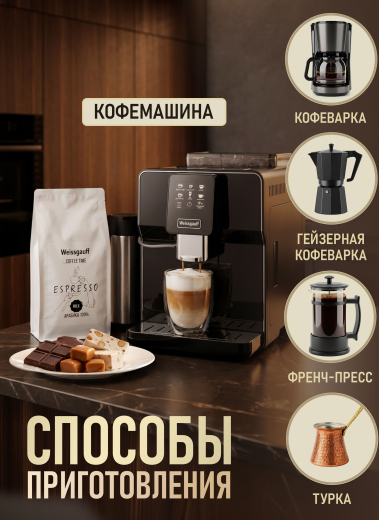 ���� ����������� ������� � ����� Weissgauff Coffee Time Espresso Milk �������� ������� 100%, 1 ��