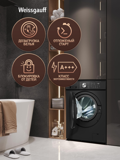 C��������� ������ � ������ ��������, ���������� � ����� Weissgauff WM 45127 Direct Drive Inverter Steam Black