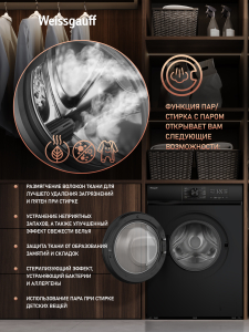 C��������� ������ � ���������� � ����� Weissgauff WM 39106 Inverter Steam Black