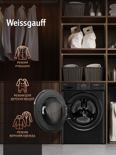 C��������� ������ � ���������� � ����� Weissgauff WM 4627 Touch Inverter Steam Black