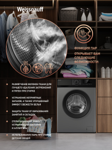 C��������� ������ � ���������� � ����� Weissgauff WM 45127 DC Inverter Steam Grey