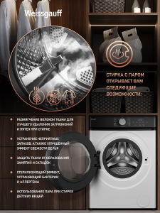 C��������� ������ � ���������� � ����� Weissgauff WM 591410 Inverter Steam