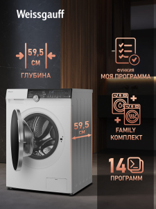 ���������� ������ � ���������� � ����� Weissgauff WM 59412 DC Inverter Steam