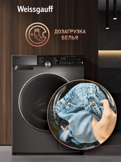 ���������� ������ � ���������� � ����� Weissgauff WM 59412 DC Inverter Steam Silver