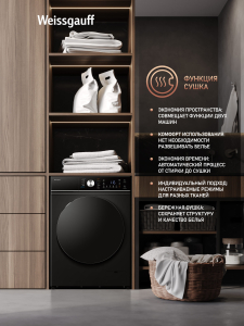 ���������� ������ � ������, ���������� � ����� Weissgauff WMD 61211 D Inverter Steam Matt Black