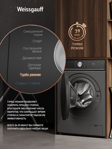 ���������� ������ � ������, ���������� � ����� Weissgauff WMD 61211 D Inverter Steam Deep Grey