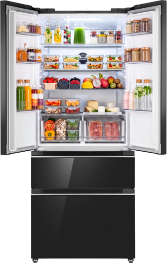 ��������������� ����������� Weissgauff WFD 450 Built-in Inverter NoFrost Black Glass