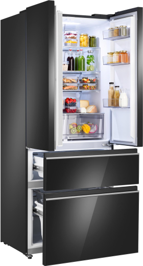 ��������������� ����������� Weissgauff WFD 450 Built-in Inverter NoFrost Black Glass