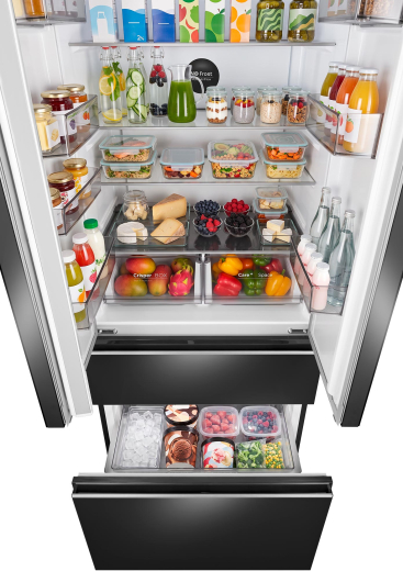 ��������������� ����������� Weissgauff WFD 450 Built-in Inverter NoFrost Black Glass