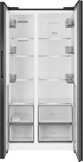 ��������������� ����������� � ���������� Weissgauff WSBS 550 Built-in NoFrost Inverter Black Glass