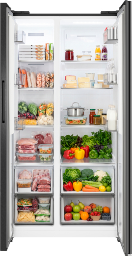 ��������������� ����������� � ���������� Weissgauff WSBS 550 Built-in NoFrost Inverter Black Glass