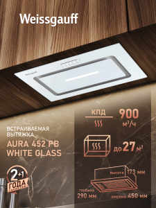 �������� ������������ ������� Weissgauff Aura 452 PB White Glass