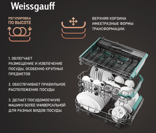 ������������� ������ c ����-����������� � ���������� Weissgauff DW 4539 Inverter Touch AutoOpen Black
