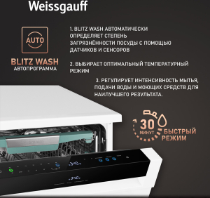 ������������� ������ � ����-����������� � ���������� Weissgauff DW 6114 Inverter Touch AutoOpen White