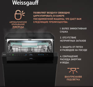 ������������� ������ � ����-����������� � ���������� Weissgauff DW 6114 Inverter Touch AutoOpen Black