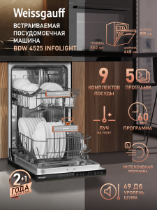 ������������ ������������� ������ � ����� �� ���� Weissgauff BDW 4525 Infolight