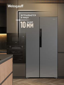 ��������������� ����������� � ���������� Weissgauff WSBS 550 Built-in NoFrost Inverter Inox