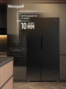 ��������������� ����������� � ���������� Weissgauff WSBS 550 Built-in NoFrost Inverter Black