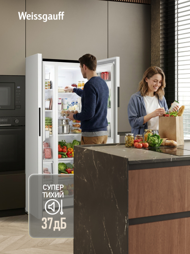 ��������������� ����������� � ���������� Weissgauff WSBS 550 Built-in NoFrost Inverter White