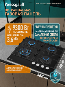 �������� ������ Weissgauff HGG 641 BGSK Nano Matt Glass