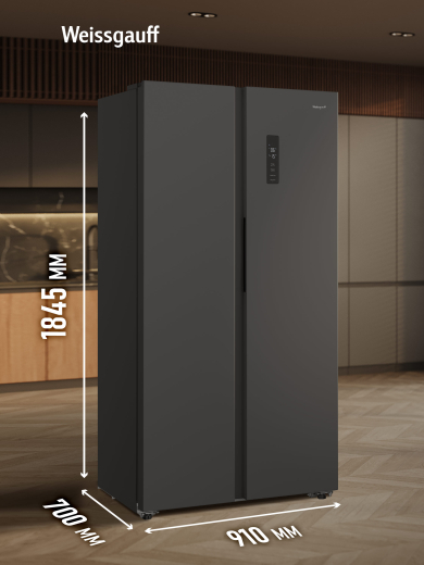 ��������������� ����������� � ���������� Weissgauff WSBS 600 NoFrost Inverter Dark Grey