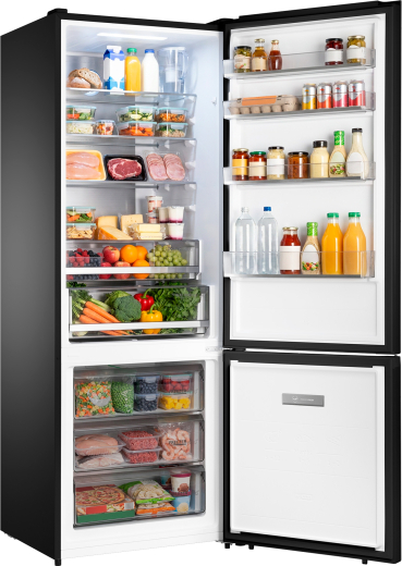 ��������������� ����������� � ���������� Weissgauff WRK 2070 D Premium Inverter Total Nofrost Black Glass