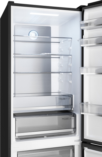 ��������������� ����������� � ���������� Weissgauff WRK 2070 D Premium Inverter Total Nofrost Black Glass