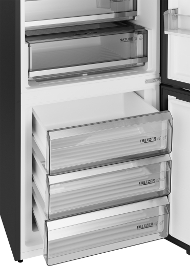 ��������������� ����������� � ���������� Weissgauff WRK 2070 D Premium Inverter Total Nofrost Black Glass