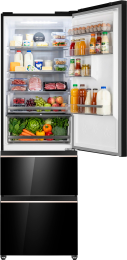 ��������������� ����������� Weissgauff WFD 420 Total NoFrost Inverter Black Glass