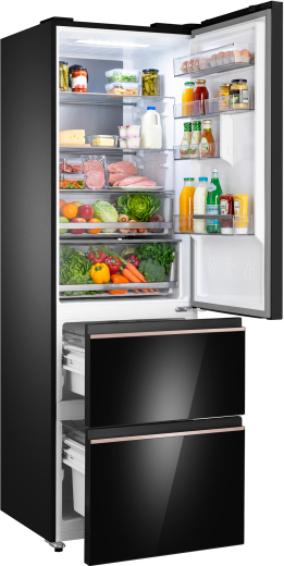 ��������������� ����������� Weissgauff WFD 420 Total NoFrost Inverter Black Glass